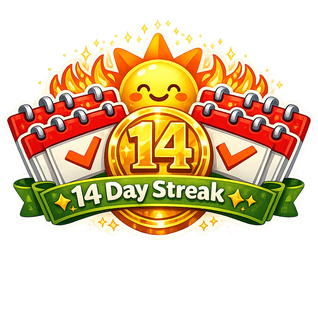 14-day streak badge